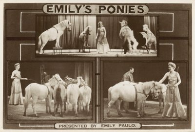 Emily Paulo y sus ponis entrenados actuando de English Photographer