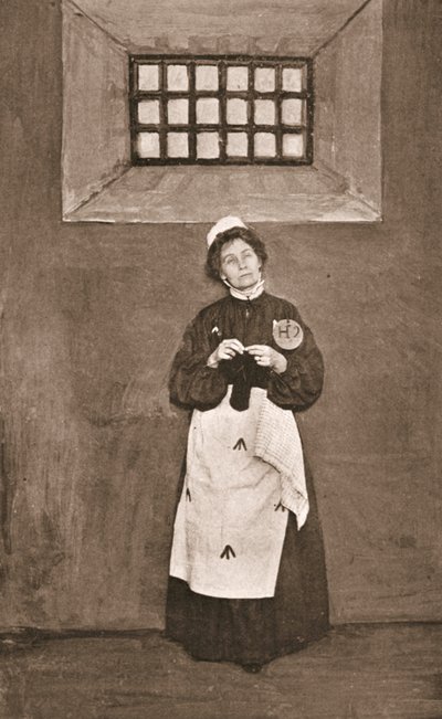 Emmeline Pankhurst en una celda de la prisión de Holloway de English Photographer