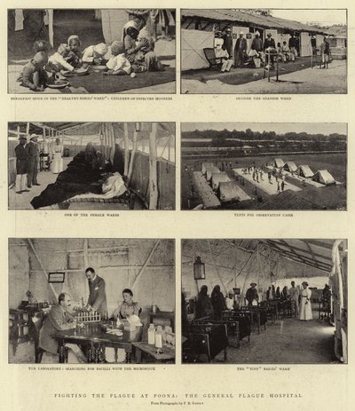 Luchando contra la peste en Poona, el Hospital General de la Peste de English Photographer