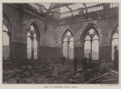 Incendio en el Ayuntamiento de Chester de English Photographer