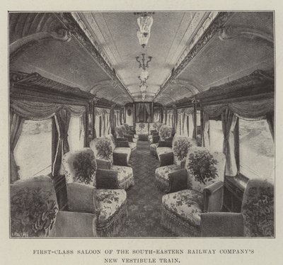 Salón de Primera Clase del Nuevo Tren Vestíbulo de la Compañía de Ferrocarriles del Sureste de English Photographer