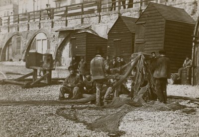 Pescadores con sus redes en la playa de Brighton de English Photographer