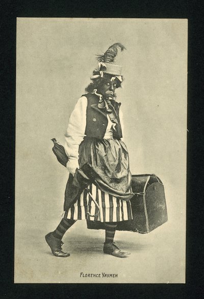 Florence Yaymen, comediante y bailarina inglesa de music hall (foto b/n) de English Photographer