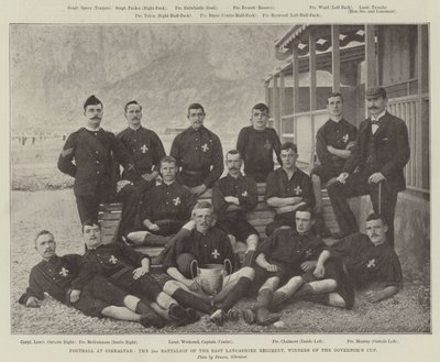 Fútbol en Gibraltar, el 2º Batallón del Regimiento de East Lancashire, Ganadores de la Copa del Gobernador de English Photographer