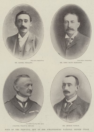 Cuatro de los Hombres Principales de la Unión Nacional de Reforma de Johannesburgo de English Photographer
