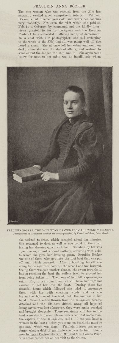 Fraulein Bocker, la única mujer salvada del desastre del Elbe de English Photographer