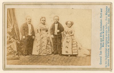 General Tom Thumb y su esposa, Commadore Nutt y Miss Minnie Warren de English Photographer