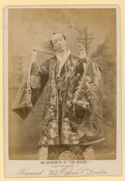 George Grossmith como Ko-Ko en El Mikado de English Photographer