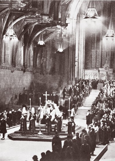 Jorge V en capilla ardiente en Westminster Hall, 1936 de English Photographer