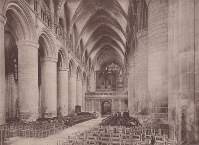 Gloucester: La Catedral, Nave Este (fotografía en b/n) de English Photographer