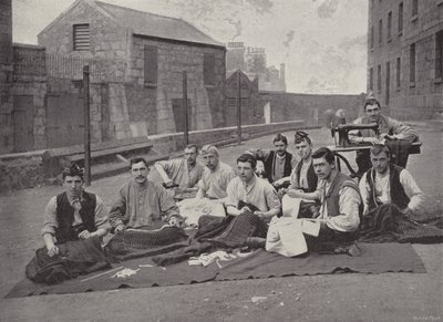 Gordon Highlanders haciendo Kilts de English Photographer