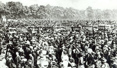 Gran manifestación por el voto femenino en Hyde Park, 21 de junio de 1908 de English Photographer