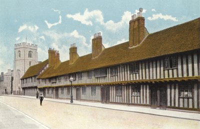Capilla del Gremio, Escuela de Gramática y Casas de Beneficencia, Stratford-on-Avon de English Photographer