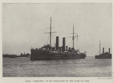 HMS Crescent, a ser comandado por el Duque de York de English Photographer