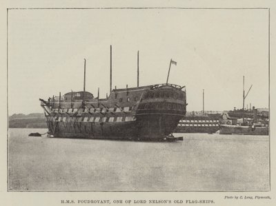 HMS Foudroyant, uno de los antiguos barcos insignia de Lord Nelson de English Photographer