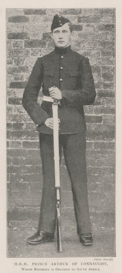 SAR el Príncipe Arturo de Connaught, cuyo regimiento está destinado a Sudáfrica de English Photographer