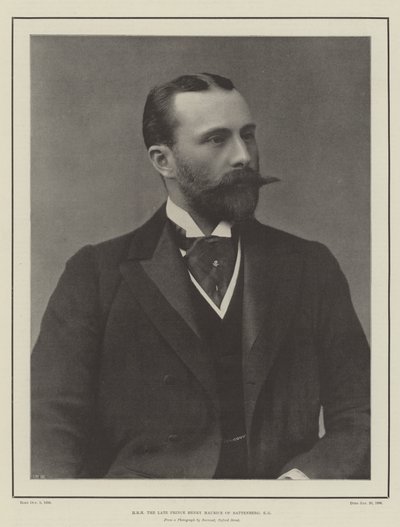 SAR el fallecido Príncipe Enrique Mauricio de Battenberg, KG de English Photographer