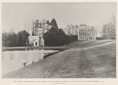 Hall Barn, la residencia de Sir Edward Lawson, donde el Príncipe de Gales fue entretenido el 13-14 de diciembre de English Photographer