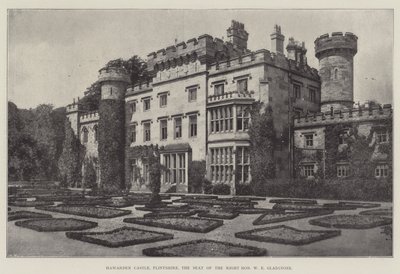 Castillo de Hawarden, Flintshire, la residencia del Honorable W E Gladstone de English Photographer