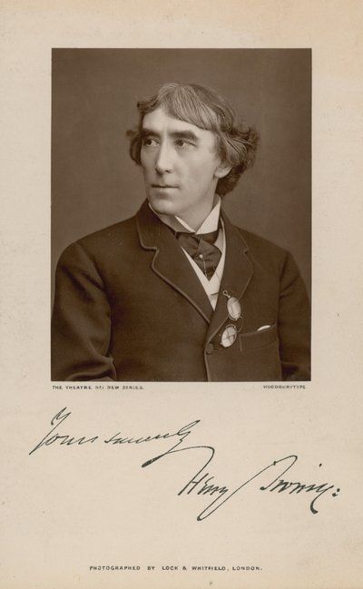 Henry Irving, actor; fotografía firmada de English Photographer