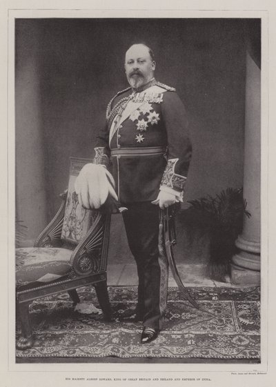 Su Majestad Alberto Eduardo, rey de Gran Bretaña e Irlanda y emperador de la India de English Photographer