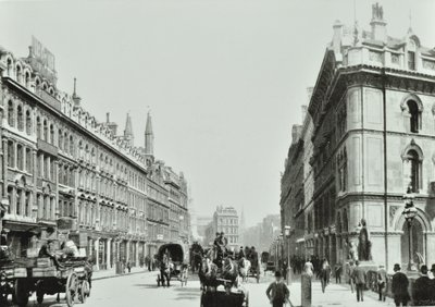 Holborn Viaduct, mirando al este, Ciudad de Londres, 1875 de English Photographer