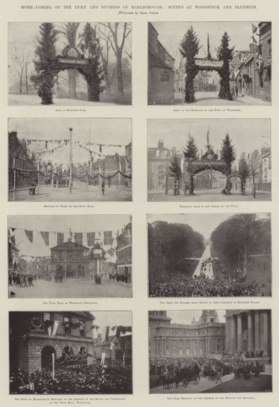 Regreso a Casa del Duque y la Duquesa de Marlborough, Escenas en Woodstock y Blenheim de English Photographer