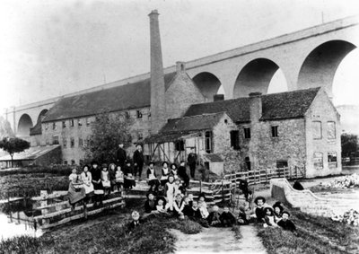 Molino y viaducto de Hoobrook, Kidderminster, 1905 de English Photographer