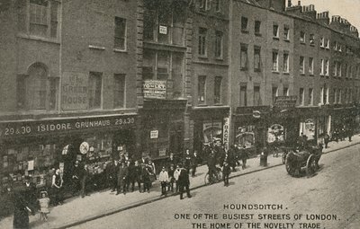 Houndsditch, Una de las Calles Más Transitadas de Londres, el Hogar del Comercio de Novedades, Londres de English Photographer
