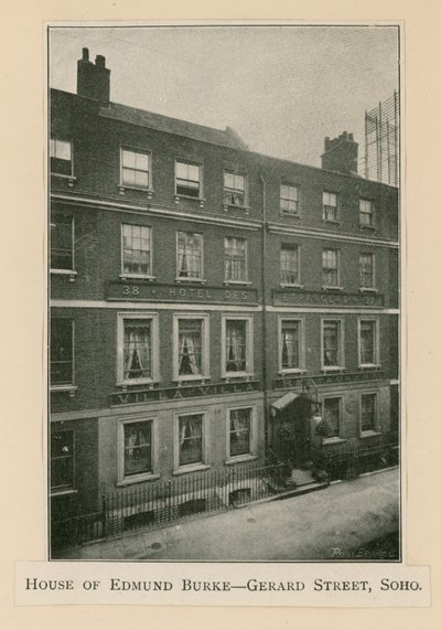 Casa de Edmund Burke, 37 Gerrard Street de English Photographer
