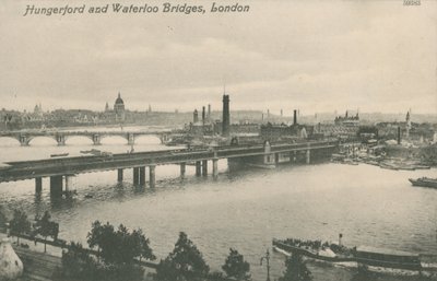 Puentes Hungerford y Waterloo, Londres de English Photographer