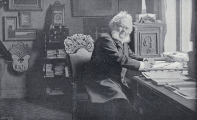 Ibsen en su estudio (foto en blanco y negro) de English Photographer