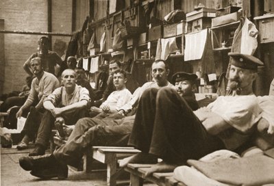 En los Cuarteles, Handforth, ilustración de Prisioneros Alemanes en Gran Bretaña de English Photographer