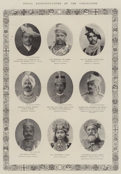 Representantes Indios en la Coronación de English Photographer