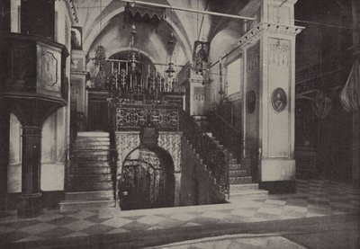 Interior de la Iglesia Latina de la Anunciación, Nazaret, sobre el sitio de la casa de José de English Photographer