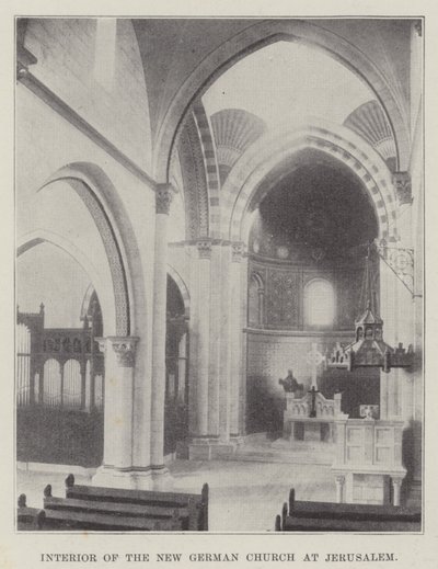 Interior de la nueva iglesia alemana en Jerusalén de English Photographer