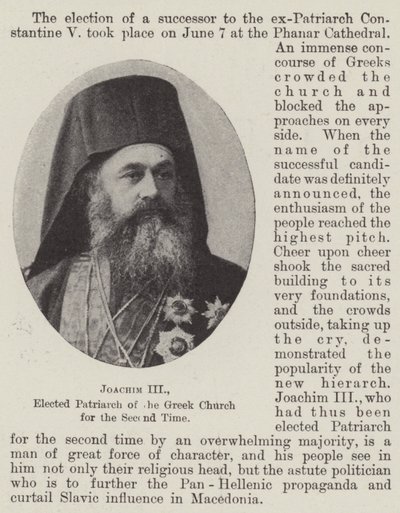 Joachim III, elegido Patriarca de la Iglesia Griega por segunda vez de English Photographer