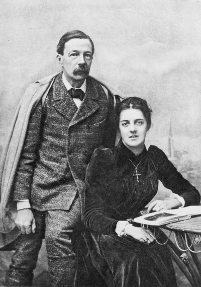 John Addington Symonds (1840-93) y su hija, 1891 de English Photographer