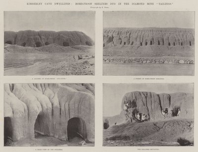 Viviendas en Cuevas de Kimberley, Refugios a Prueba de Bombas excavados en los Residuos de la Mina de Diamantes de English Photographer