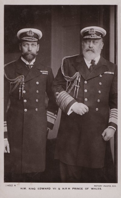 Rey Eduardo VII, Rey Jorge V (foto b/n) de English Photographer