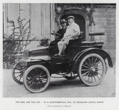 Rey Eduardo VII con el MP, W E Scott-Montagu, en Highcliffe Castle, Hampshire de English Photographer