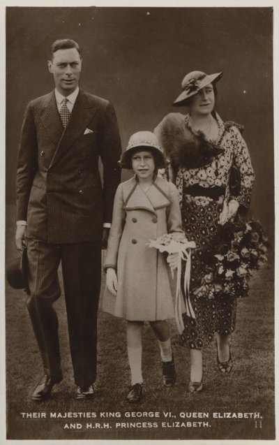 Rey Jorge VI, Reina María y su hija mayor, la Princesa Isabel de English Photographer