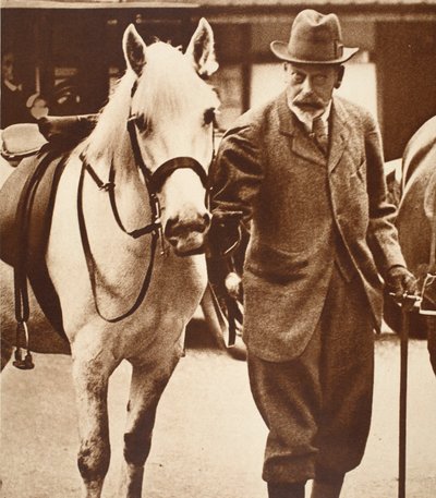El Rey Jorge y su Pony Favorito Jock, años 1930 de English Photographer