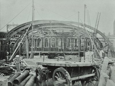 Kings Cross Station: trabajos de construcción en progreso, 1862 de English Photographer