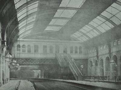 Kings Cross Station: vista de las plataformas, 1862 de English Photographer