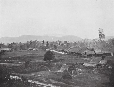 Kuala Lumpur en 1884, sitio de las actuales Oficinas del Gobierno de English Photographer