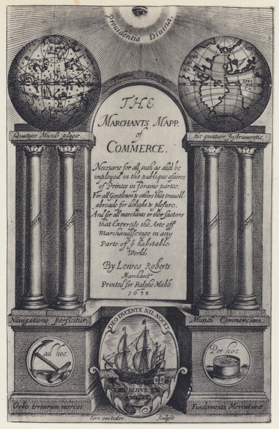 L Roberts, El mapa comercial de los mercaderes, R Mabb 1638 de English Photographer
