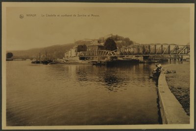 La Ciudadela y el confluente de Sambre y Meuse, Namur, c.1914 de English Photographer