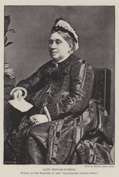 Lady Ingram-Watkin, viuda del fundador de Illustrated London News de English Photographer