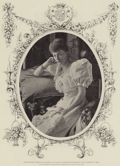Lady Margaret Grosvenor, hija del Duque de Westminster, casada con el Príncipe Adolfo de Teck de English Photographer